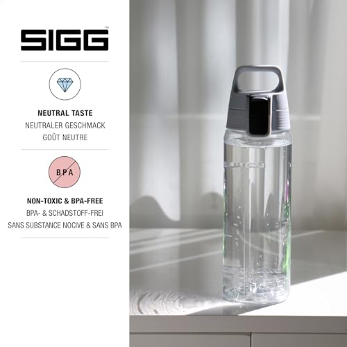 Sigg - Tritan Trinkflasche - Total Color ONE Transparent - Für Kohlensäurehaltige Getränke Geeignet - Spülmaschinenfest - Auslaufsicher - Leicht - BPA-frei - 0.6L 3