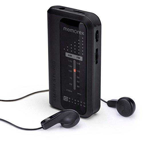 Memorex AM/FM Portable Pocket Radio MR4240 - Black (Renewed)