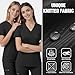 Dvoliaw Scrubs for Women V-Neck Set, Thickened 4-Way Stretch Scrub Top & Jogger Pants with Utility Pockets