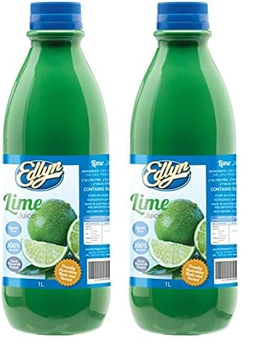 Edlyn Lime Juice 1 Litre (Pack of 2)