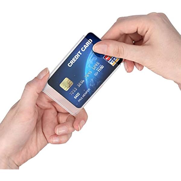 kwmobile 10 шт. чехлов для кредитных карт прозрачные чехлы для удостоверения личности удостоверения личности номера социального страхования SSN защитные вкладыши матовый прозрачный M матовый прозрачный