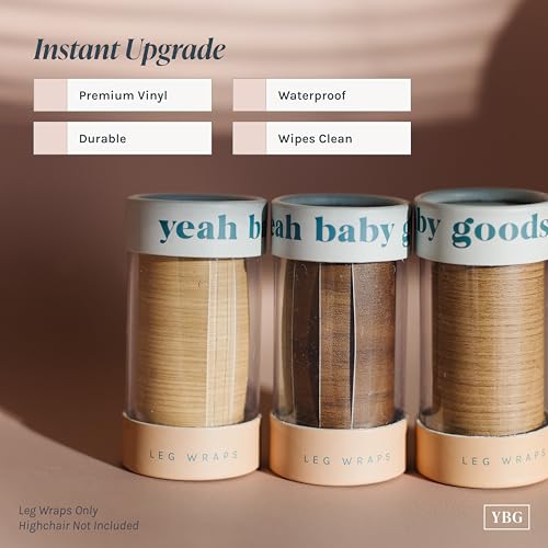 Image of Yeah Baby Goods Highchair Leg Wraps (Birch) - Compatible with The IKEA Antilop Highchair - Stylish IKEA High Chair Accessories w /Easy Self-Adhesive