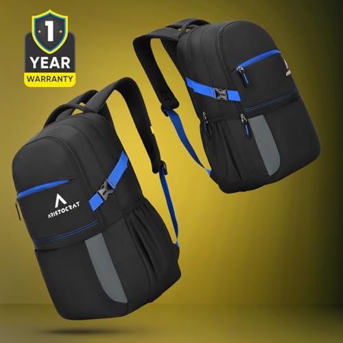 Image of Aristocrat Smash Formal Backpack 32 Liters With Laptop Compartment for Men & Women With Bottle Pocket Rain Cover Organiser Trolley Sleeve Padded Back & Shoulder Strap