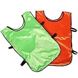 TOKIDNY 6 Stück Fußball Trainingswesten Atmungsaktive Polyester Trainingsleibchen Team Trainingswesten für Fußball und Basketball zur Teamidentifizierung