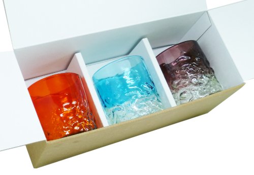 Set de 3 vasos Bumpy Glass (Naranja, Agua, Morado) miniatura 2