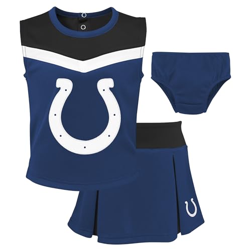 Outerstuff Girls Toddler Royal Indianapolis Colts Spirit Cheer Two-Piece Cheerleader Set with Bloomers