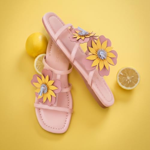 Image of LACIKOSZ Flower Flat Sandals for Women Calla Lily Sandals