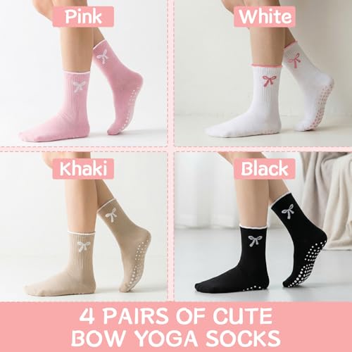 Image of Pilates Grip Yoga Socks for Women Cute Non Slip Socks