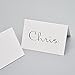 AZAZA 50 Pcs White Blank Place Cards - Textured Table Tent Cards Seating Place Cards for Weddings Banquets Dinner Parties 2.5
