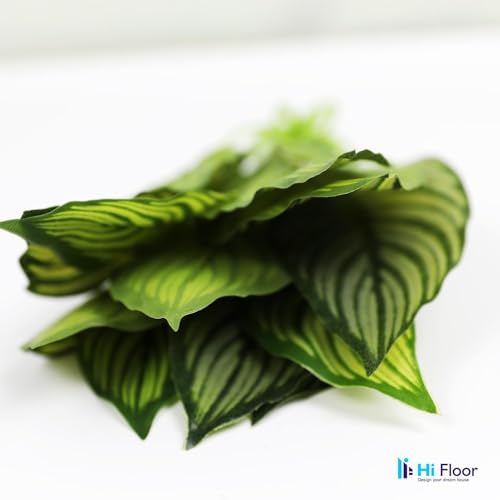 Image of Enhance Your Space with Artificial Leaf Decor Foliage for Stunning Interiors Decorative Items for Home;Office; Room; Living Room; Table; (Without Vase) (Pack of 2, Green Leaf)