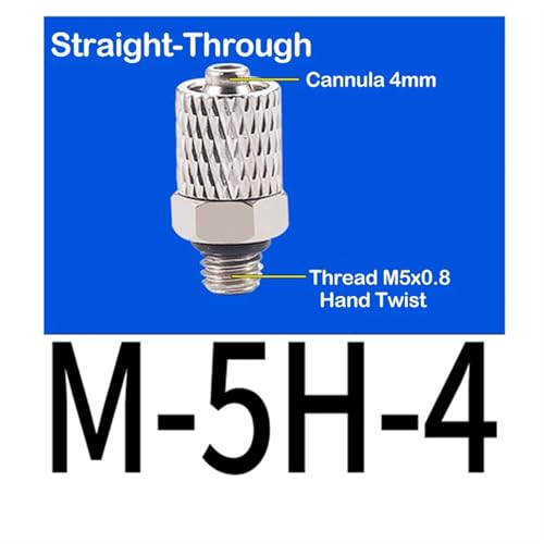 Conector recto M-5H-4 de tornillo rápido para sistemas neumáticos en miniatura 2