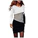 YANFANG Vestido Ajustado para Mujer, Women O Cuello Manches Bata De Manga Larga Mujer Retro Elegante Vestido De Fiesta Culb,Jersey,Sudadera,, 3XL,White