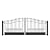 ALEKO DG16VEND Venice Style Dual Swing Galvanized Steel Driveway Security Gate 16 x 6 Feet Black