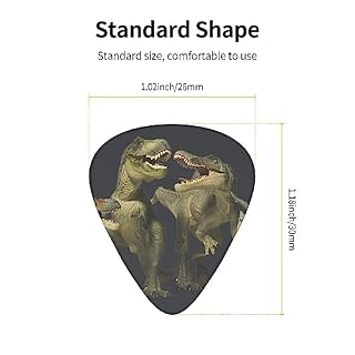 Médiators 3D pour guitare – Thème dinosaures – 12 médiators tendance et durables – Dans une boîte pour ukulélé guitare électrique basse - Les Beatles, Paul McCartney, John Lennon, RIngo Starr, George Harrison Médiators 3D pour guitare - Thème dinosaures - 12 médiators tendance et durables - Dans une boîte pour ukulélé guitare électrique basse – Image 4