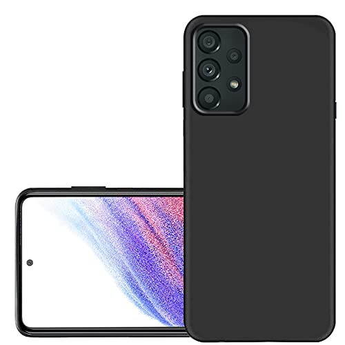 Image of TheGiftKart Back Cover Case for Samsung Galaxy A53 5G Back Cover Case | Soft Silicon Rubberised Matte Cover | Protective Sleek Profile | Camera Protection Bump Back Case for Samsung A53 5G (Black)