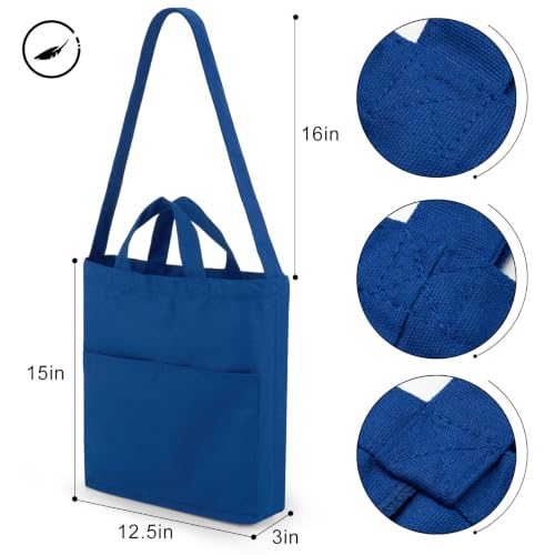 Image of Lily queen Natural Canvas Tote Bag for Crafting Reusable Grocery Shoulder Bags 2pcs