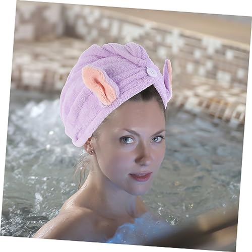 Chapéu De Cabelo Seco Com Orelhas De Coelho Lenço De Cabeça Feminino Faixas De Cabelo Para Cabelo Fe