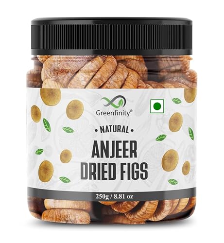 GreenFinity Premium Afghani Anjeer - 250 grams | Dried Figs | Natural, Rich...