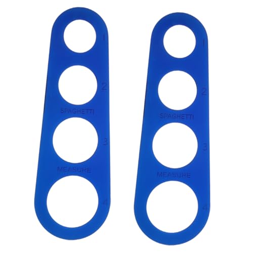 Toyvian Lot de 2 Règles à Pâtes en Acier Inoxydable à 4 Trous Outil de Mesure Alimentaire Précis pour Spaghetti Ustensile Cuisine Compact pour Contrôle des Portions et Préparation