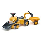 REALISER SES PREMIERS CHANTIERS ! : C'est le tracteur parfait pour creuser en s'amusant dans le jardin avec les parents et grands-parents.