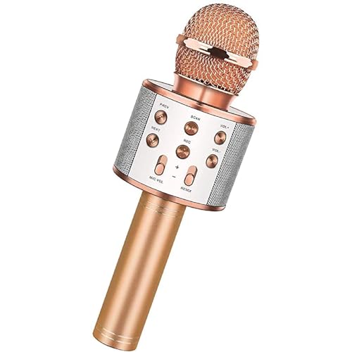 ZIRIGO Wireless Bluetooth Recording Condenser Handheld Microphone Bluetooth Speaker Audio Recording Karaoke with MIC (Multicolor 1 PC)