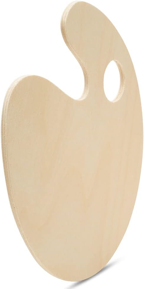 Paint Palette Wood Cutouts 12-inch, Pack of 1 Unfinished Wood Crafts Blank, Wooden Shapes for Crafts & Party Decor, by Woodpeckers