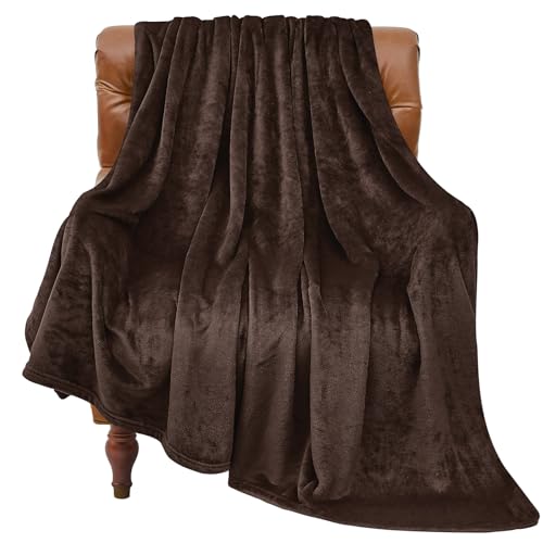 BEDELITE Fleece Blanket Brown Throw Blankets for Couch & Bed, Luxury Plush Cozy Fuzzy...