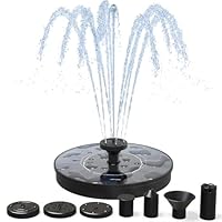 AISITIN Solarbrunnen für Draussen, Upgrade Springbrunnen für Außen, Solar Teichpumpe mit 6 Effekte Solar Wasserpumpe Solar schwimmender Fontäne Pumpe für Gartenteich, Wasserspiele,VogelBad und Teiche