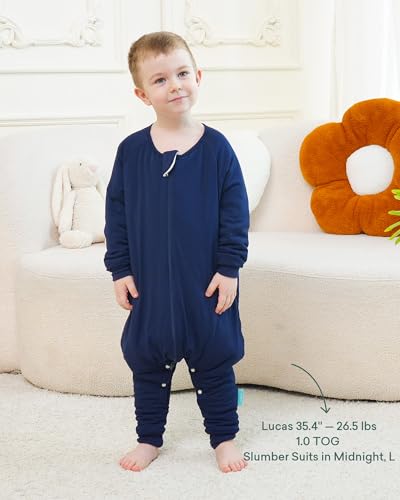 Image of PurComfy Supersoft Active Toddler Sleepsuit 1.0 TOG Long Sleeve Wearable Blanket with Legs All-Season Cozy Sleeper