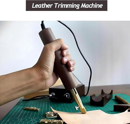 Plancha manual de borde de cuero para crear bolsos y cinturones artesanales en casa 7