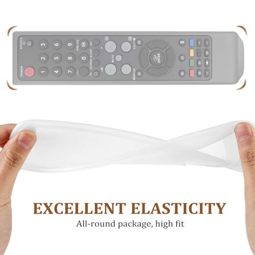 Image of UKCOCO 3-Pack Clear Silicone Remote Control Covers - Stretch-Resistant Dust-Proof Sleeve Keeps Buttons Responsive for TV, AC Remotes, Easy-Wash Transparent Skin