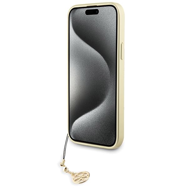 GUESS Custodia Guess GUHCP15MGF4GGR per iPhone 15 Plus 6.7" rigida grigia 4G Collezione Charms