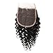 Produktbild BLISSHAIR 3 Part Lace Closure Brazilian Kinky Curly Virgin Human Hair 4"X4" Top Closure with Baby Hair Natural Black12inch