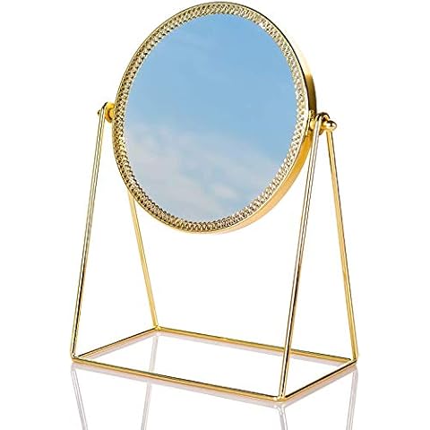 DAWOO Gold Kosmetikspiegel Frisierkommode Spiegel Schlafzimmer Beauty Salon Durchmesser 15cm Phnom Penh Schminkspiegel Cover