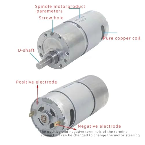 Moteur à engrenages à couple élevé JGB37-545 pour une force de rotation maximale