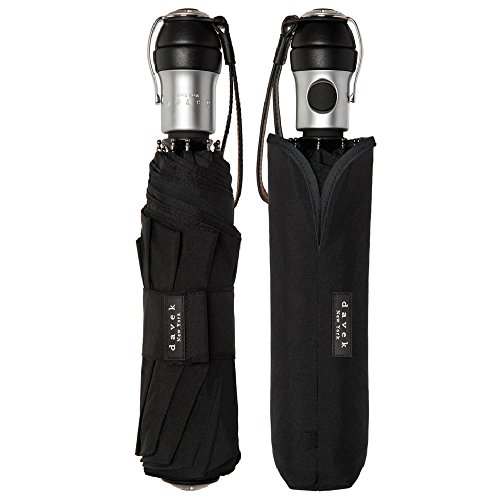 Davek Solo Umbrella (Classic Black) - Quality Windproof Travel Umbrella With Automatic Open #TOP1