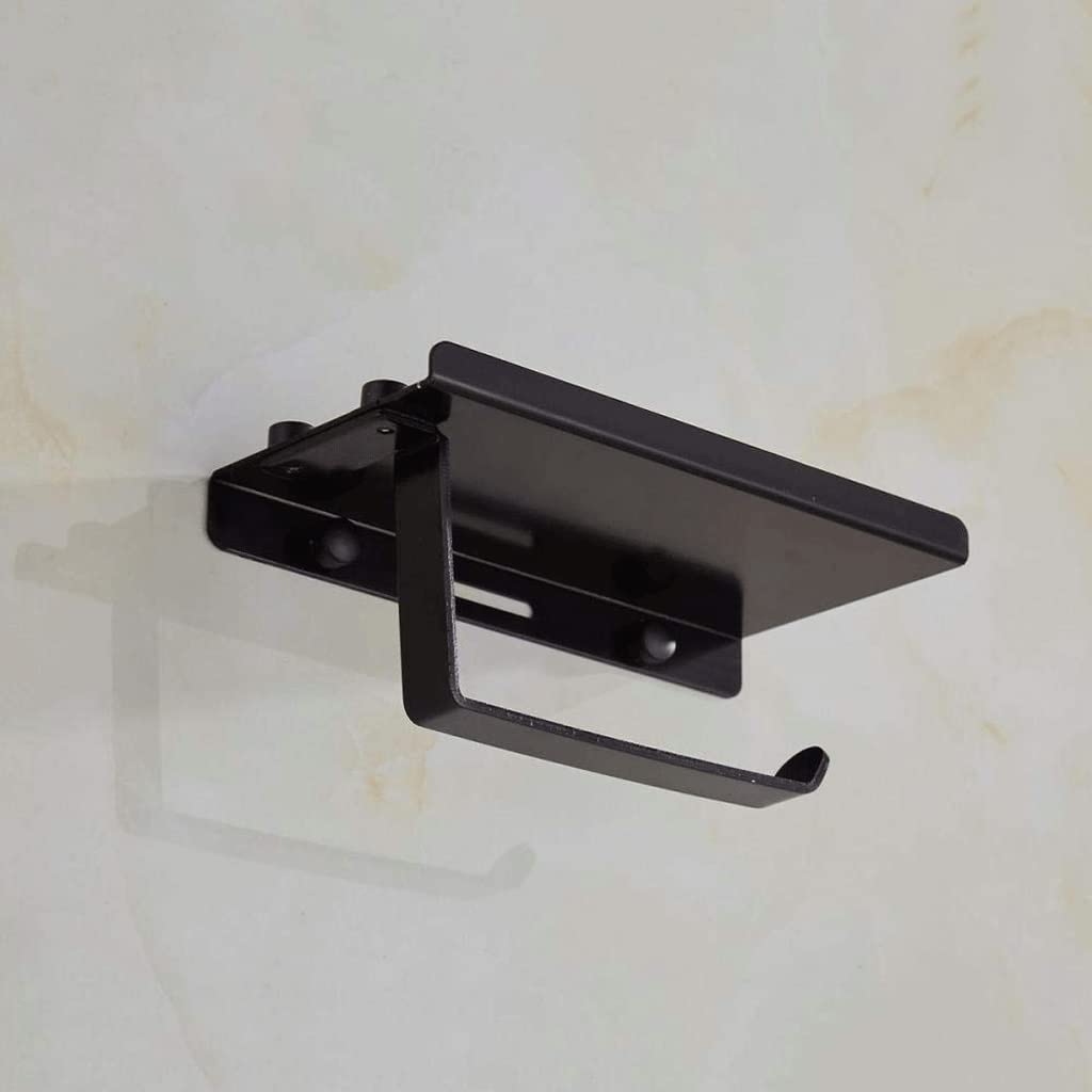 Portarrollos de Papel higiénico con Estante, Adhesivo, sin taladrar o for Montaje en Pared Tornillos