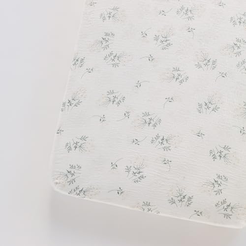 Image of Muslin Bassinet Sheet Fitted for Halo,Graco,Mika Micky, Baby Delight, AMKE, Uppababy and Other Oval Hourglass and Rectangular Bassinet Mattress Pad. (Floral)