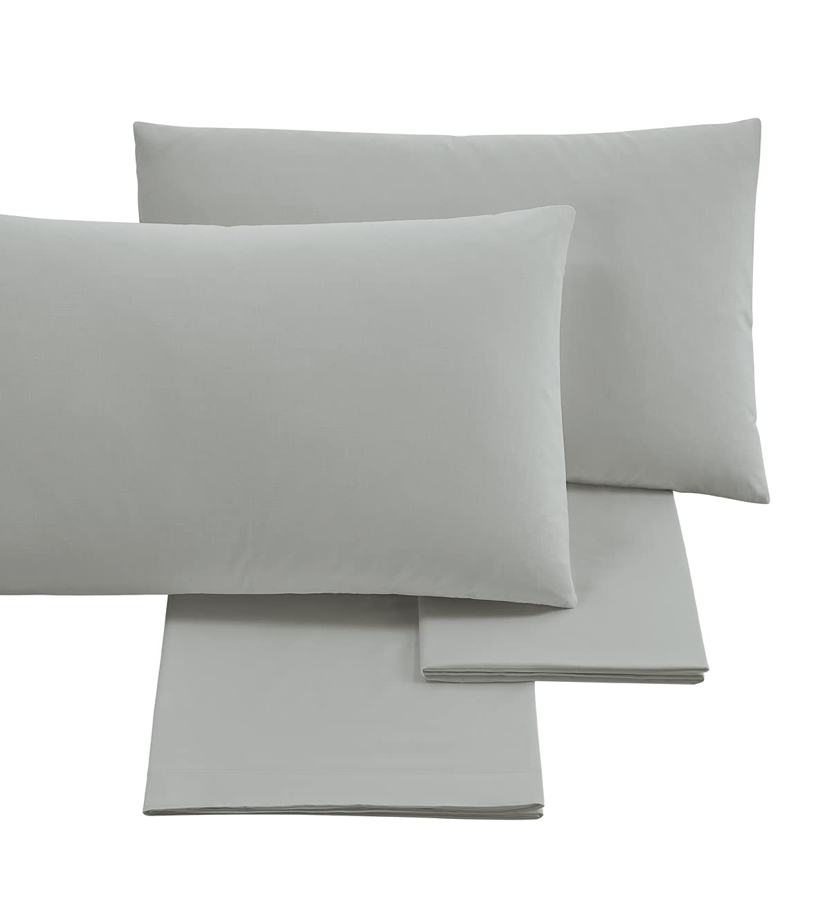 Parure De Lit Double Coccole En Coton - 160x200 Cm - Fabriquée En Italie - 4 Pièces - Coloris Taupe