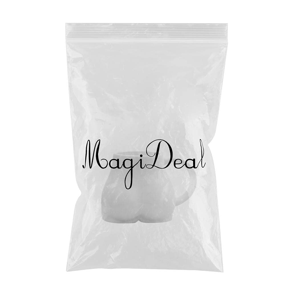 MagiDeal Lustige Kaffeetasse Große Tasse mit Henkel Po-Kaffeebecher aus Keramik Personalisierte Kaffeetasse mit Hintern-Gravur Geschenke für Freunden - Weiß