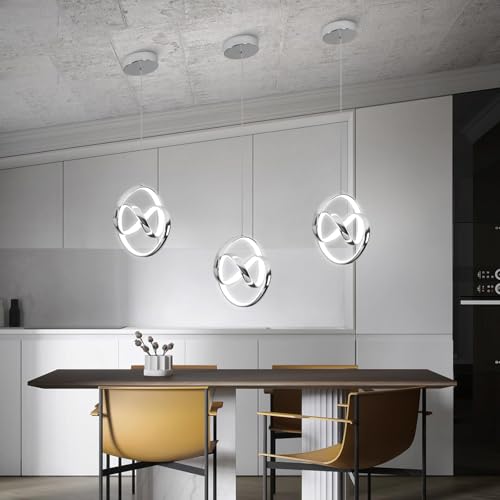 Sovinzert 6000K Chrome Pendant Light – Modern Adjustable Style - Image 7
