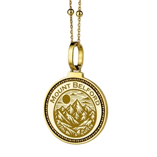 Pendentif Bratislava argent 925 plaqué or : collier gravé mixte de 28 mm