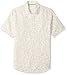 Produktbild Amazon Essentials Leinenhemd Slim-Fit Kurzarm Herren  Gingham-Karo, Natural Leaf Print,  S