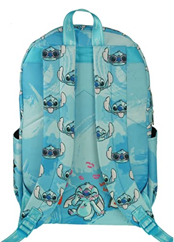KBNL Classic Disney Lilo & Stitch Backpack with Laptop Compartment for School, Travel, and Work (Blue), Multicolor (A22210-STITCH-BLUE)4