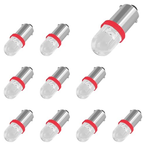 10 piezas bombillas LED BA9S rojas 12V 6000K para auto