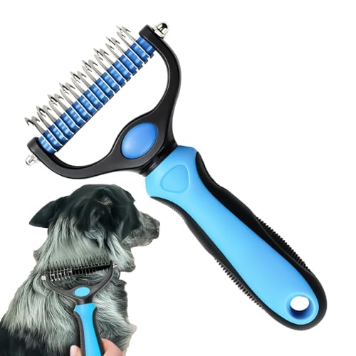 Spazzola Toelettatura Cani,Pettine Districante Per Gatti E Strumento Toelettatura Animali - Spazzola Animali - Per Cani Media Grande Pelo Lungo Corto Cuccioli Gattini Rimozione Nodi Sotto