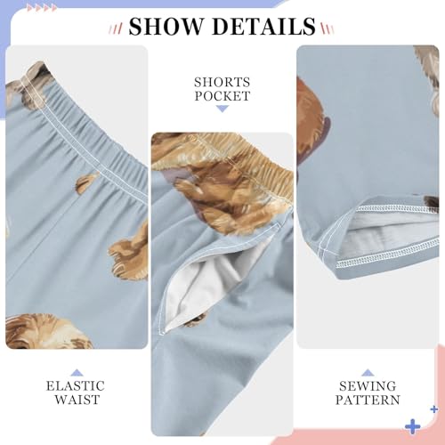 ZZXXB Puppy Dogs Print Boys Long Pants Soft Trousers Elastic Waist Kids Lounge Bottoms with Pockets S-XL4