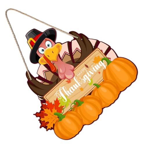 Warmhm Herbstliche Holz Türdekoration mit Kürbis und Truthahn Rustikaler Dankfest Hänger für Haustür Wand und Fenster Party und Deko im Landhausstil Warmhm Herbstliche Holz Türdekoration mit Kürbis und Truthahn Rustikaler Dankfest Hänger für Haustür Wand und Fenster Party und Deko im Landhausstil
