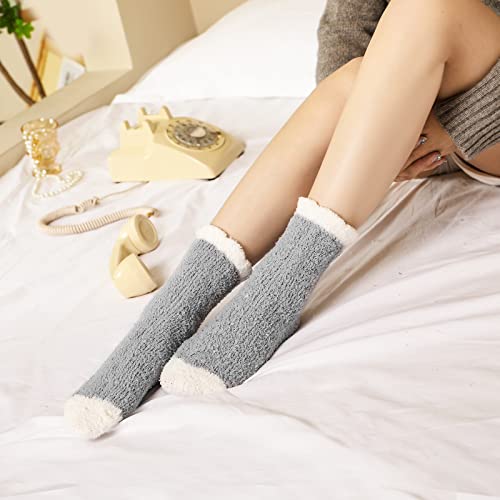 Image of Clothirily Fuzzy Socks for Women, Fluffy Socks Womens, Soft Cozy Slipper Sock for Women, Womens Winter Warm Sleeping Sock
