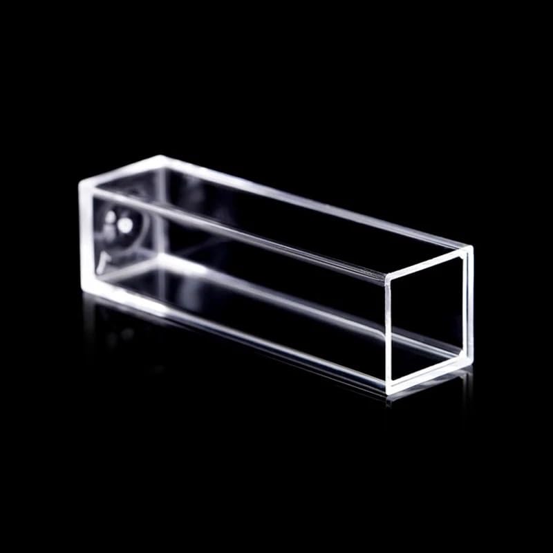 Cuvette de fluoromètre 10 mm plastique économique pour remplacer le quartz sans perte de signal